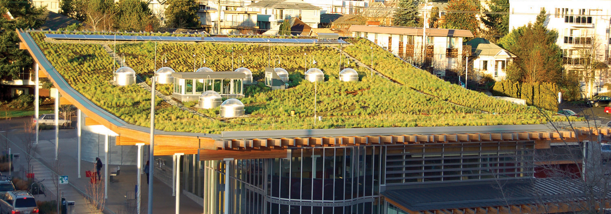 sloped garden roof