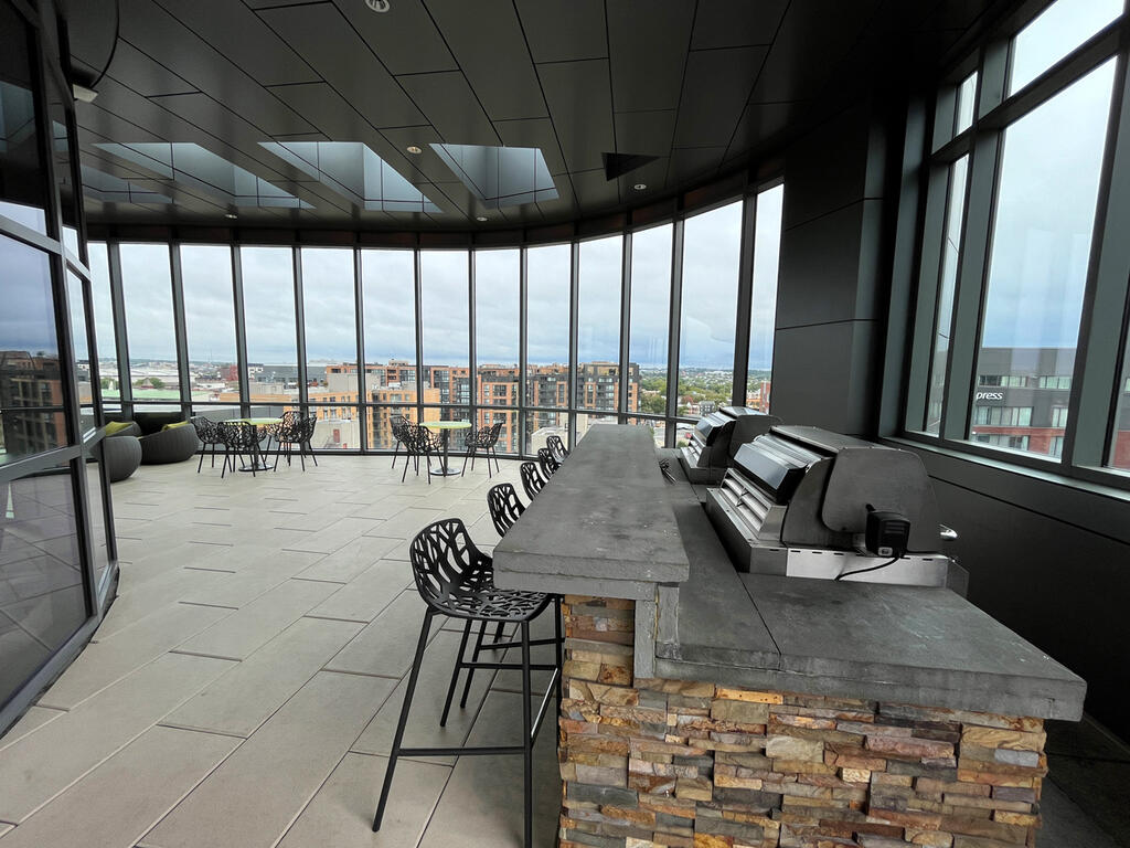 Lydian Apartments, pool deck amenity space and green roof