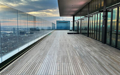 View Boston - Prudential Center sky observation deck amenity wood tile deck