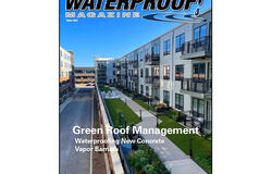 Green roof for stormwater management on the Nickel Plate Apartments in Fishers, Indiana. 